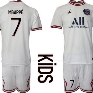 Mbappé 7 Paris Saint-Germain 4th Shirt 2022/23 Fourth Trikot PSG weiß