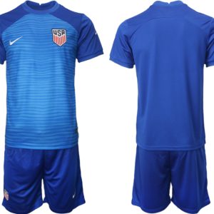 Günstige Fußballtrikots der USA für die WM 2022 Heimtrikot Marineblau Trikotsatz