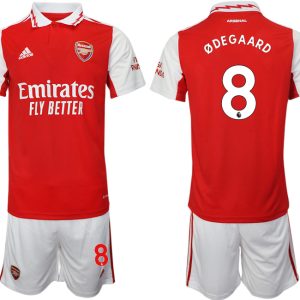 Herren Arsenal 2022-2023 Heimtrikot rot-weiß Fußballtrikots Set Outlet