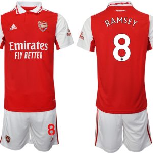 Herren Arsenal 2022-2023 Heimtrikot rot-weiß Fußballtrikots Set Outlet mit Aufdruck RAMSEY 8