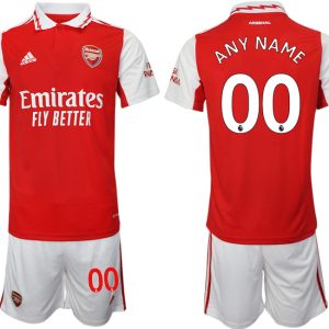 Herren Arsenal 2022/23 Heimtrikot rot-weiß Trikotsatz Kurzarm + Kurze Hosen Fussballtrikots Günstig