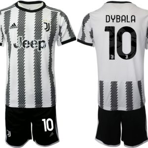 Herren Juventus 2022-23 Heimtrikot Schwarz Weiß kaufen mit Aufdruck DYBALA 10