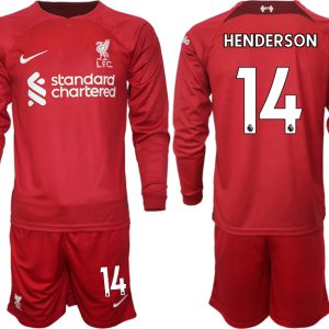 FC Liverpool 2022-23 Heimtrikot in rot Fußballtrikots Set HENDERSON 14