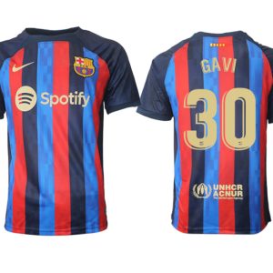 GAVI 30 FC Barcelona 2022/23 Home Kit Heimtrikot Kurzarm für Herren