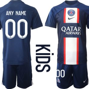 Günstige Fußballtrikots Paris Saint Germain PSG Heimtrikots 2022-2023 Blau Weißen für Kinder