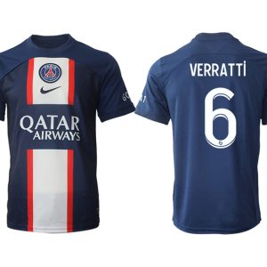 Günstige Paris Saint Germain PSG für die Saison 22-23 Herren Heimtrikot mit Aufdruck VERRATTi 6