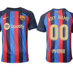 Herren FC Barcelona 2022/23 Home Kit Heimtrikot Kurzarm Billige Fussballtrikots