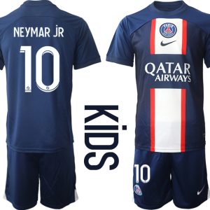 Kinder Paris Saint Germain PSG Heimtrikots 2022-2023 Blau Trikotsatz Kaufen NEYMAR jR 10