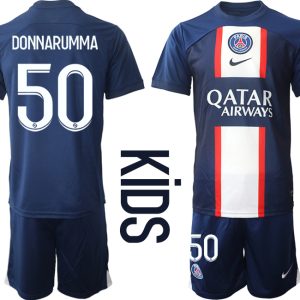 Kinder Paris Saint Germain PSG Heimtrikots 2022-2023 Trikotsatz in Blau DONNARUMMA 50