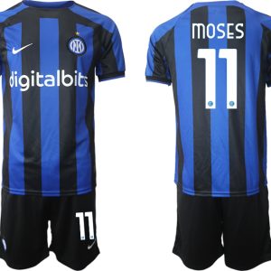 MOSES 11 Inter Mailand 2022-2023 Heimtrikot Blau Trikotsatz Fußballtrikot Herren Sale