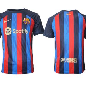 Neues FC Barcelona 2022/23 Home Kit Heimtrikot Kurzarm für Herren