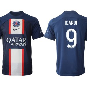 Neues Paris Saint Germain PSG für die Saison 22-23 Herren Heimtrikot mit Aufdruck iCARDi 9