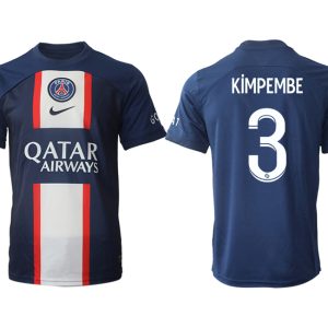 Paris Saint Germain PSG für die Saison 22-23 Herren Heimtrikot mit Aufdruck KiMPEMBE 3