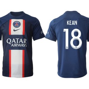 Paris Saint Germain PSG für die Saison 22-23 Herren Heimtrikot Online Bestellen mit Aufdruck KEAN 18