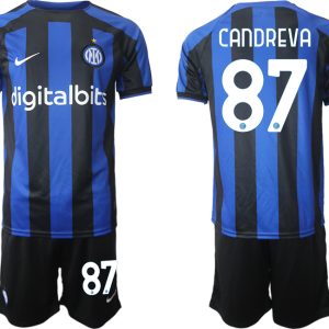 Shop Inter Mailand 2022-2023 Heimtrikot Blau für Herren Trikotsatz CANDREVA 87