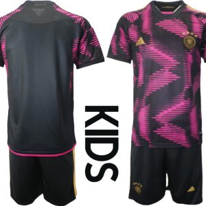 Deutschland Auswärtstrikot DFB WM 2022 Kinder Away Trikot violett schwarz Sale