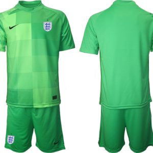 England Torwarttrikot World Cup 2022 Grün Trikotsatz Kurzarm + Kurze Hosen