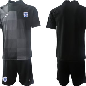 England Torwarttrikot World Cup 2022 Schwarz Trikotsatz Kurzarm + Kurze Hosen