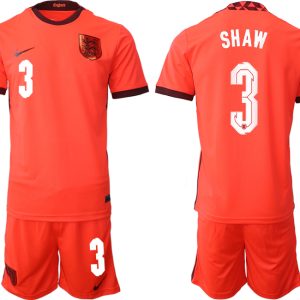 England Trikot Away Frauen EM 2022 Orange Trikotsatz Kurzarm + Kurze Hosen SHAW 3