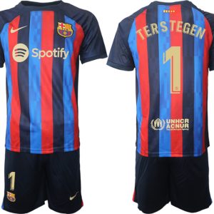 FC Barcelona 22/23 Heimtrikot dunkelblau Fußballtrikot für Herren TERSTEGEN 1