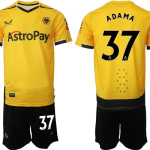 Herren Castore Wolverhampton Wanderers F.C. 2022-23 Heimtrikot Gelb Kurzarm + Kurze Hosen ADAMA 37