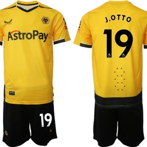 Herren Castore Wolverhampton Wanderers F.C. 2022-23 Heimtrikot Gelb Kurzarm + Kurze Hosen J.OTTO 19