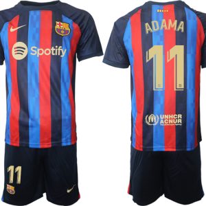 Herren FC Barcelona 22/23 Heimtrikot dunkelblau Trikotsatz Bestellen mit Aufdruck ADAMA 11