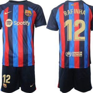 Herren FC Barcelona 22/23 Heimtrikot dunkelblau Trikotsatz Bestellen mit Aufdruck RAFINHA 12