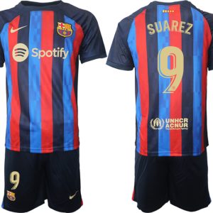 Herren FC Barcelona 22/23 Heimtrikot dunkelblau Trikotsatz Online Kaufen SUAREZ 9