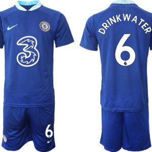 Herren Fussballtrikots Chelsea FC 22-23 Heimtrikot blau Online Bestellen mit Aufdruck DRINK WATER 6