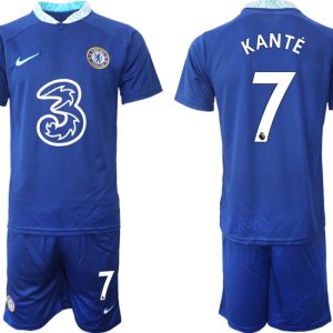 Herren Fussballtrikots Chelsea FC 22-23 Heimtrikot blau Online Bestellen mit Aufdruck KANTÉ 7