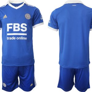 Herren Leicester City 2022-23 Heimtrikot blau weiß Trikotsatz Online Bestellen