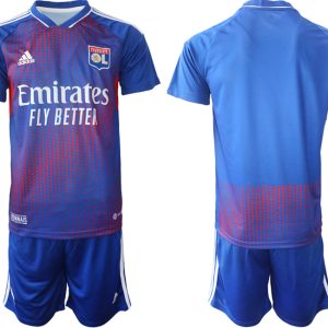 Lyon 22-23 Viertes Trikot blaue Neuen Fußballtrikots Set Online