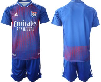 Lyon 22-23 Viertes Trikot blaue Neuen Fußballtrikots Set Online