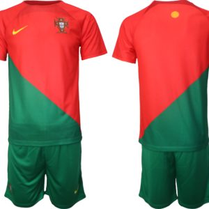 Neuen Fußballtrikots Portugal 2022-2023 Heim Trikot für Herren rot grün Trikotsatz