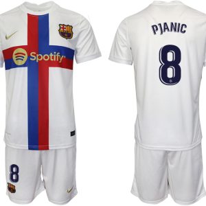 PJANIC 8 FC Barcelona 2022/23 Ausweichtrikot weiß Fußballtrikot Herren Sale