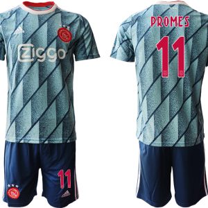 PROMES 11 Ajax Amsterdam Auswärtstrikot 2020-2021 blau Fußballtrikot für Herren