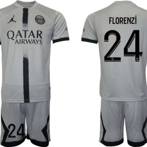 Fußballtrikot für Herren Paris Saint-Germain 22-23 Auswärtstrikot Graue FLORENZi 24