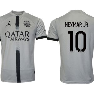 Fußballtrikot für Herren Paris Saint Germain PSG Auswärtstrikot 2022/23 Grau NEYMAR jR 10