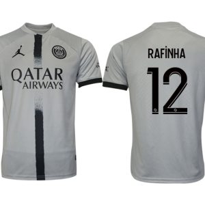 Fußballtrikot für Herren Paris Saint Germain PSG Auswärtstrikot 2022/23 Grau RAFiNHA 12