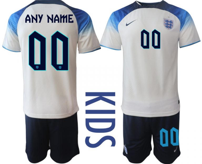 Fußballtrikot für Kinder Trikot England 2022 World Cup weiß blau Online