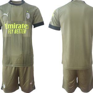 Herren AC Milan Ausweichtrikot 2022-23 Fußballtrikots Set Kurzarm + Kurze Hosen