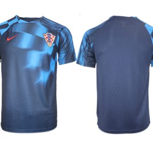 Herren Croatia 2022 World Cup Auswärtstrikot blackened blue Neuen Fußballtrikots