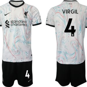 Herren FC Liverpool 2022-23 Auswärtstrikot Kaufen Kurzarm + Kurze Hosen VIRGIL 4