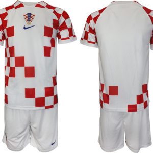 Herren Kroatien 2022 World Cup Heimtrikot rot weiß blaue Trikotsatz Kit