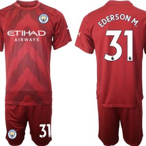 Herren Manchester City Goalkeeper Jersey 2022/23 rot Trikotsatz EDERSON M.31