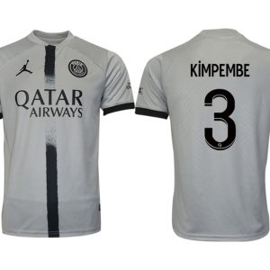 Herren Paris Saint Germain PSG Auswärtstrikot 2022/23 Grau Neuen Fussballtrikots KiMPEMBE 3