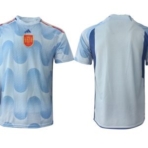 Herren Spanien WM 2022-23 Auswärtstrikot Hellblaue Online Kaufen