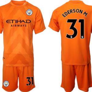 Kaufe Herren Fußballtrikots Manchester City Goalkeeper Jersey 2022/23 Orange EDERSON M.31