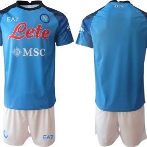 SSC Napoli 2022-23 Heimtrikot Trikotsatz Kit blau weiß Fußballtrikot Kaufen